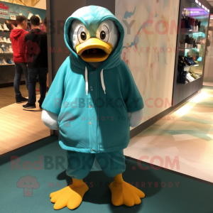 Teal Ganzen mascotte...