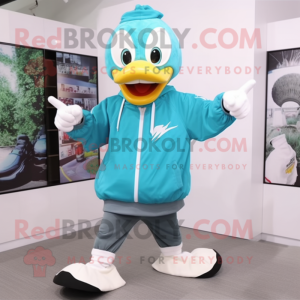 Teal Ganzen mascotte...