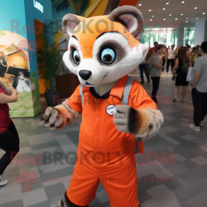 Orange Civet maskot kostume...