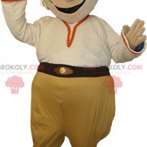 Mascotte de pirate blond de bonhomme souriant - Redbrokoly.com