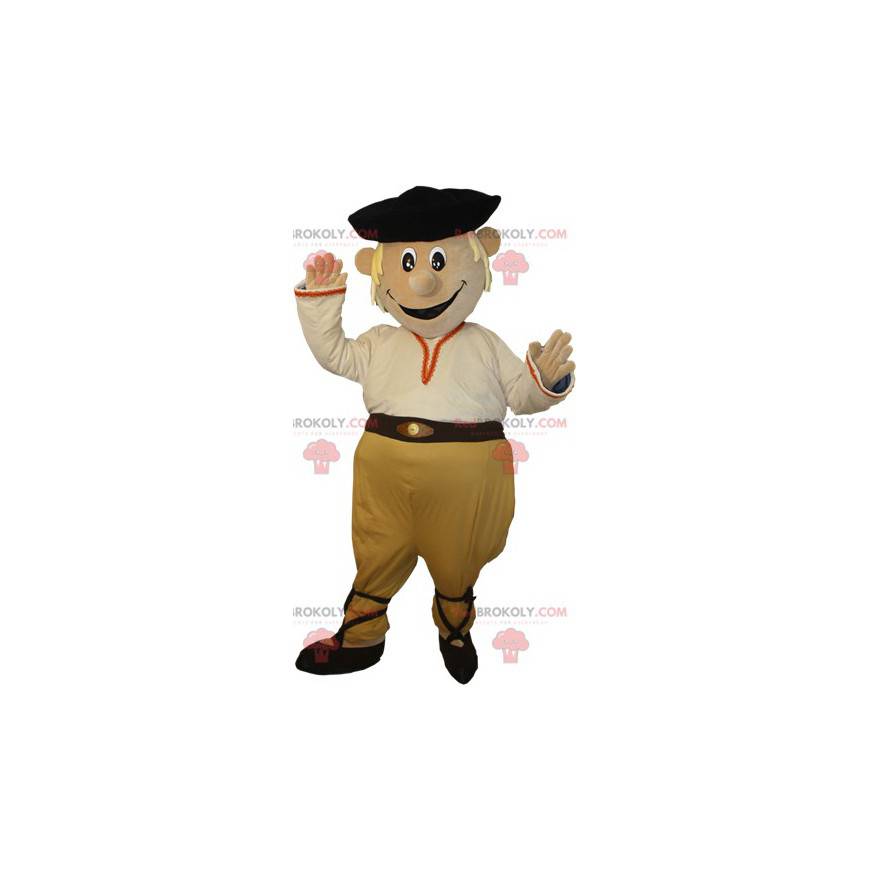 Boneco de neve sorridente mascote pirata loiro - Redbrokoly.com