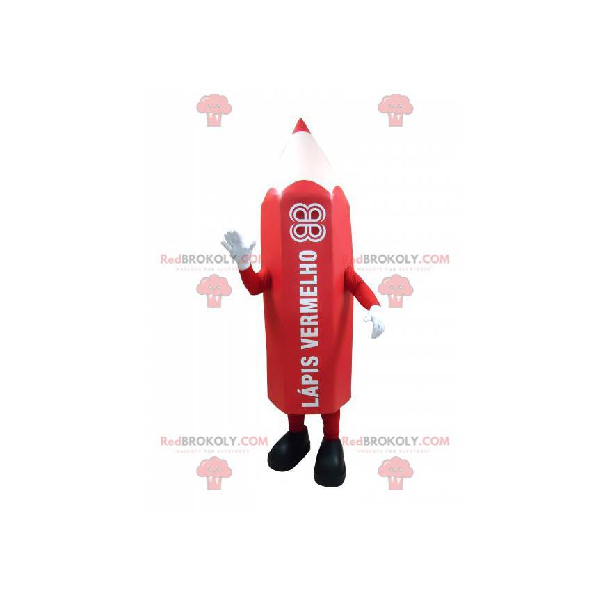 Mascot giant red pencil. Pen mascot - Redbrokoly.com