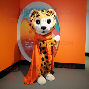 Orange Cheetah maskot...