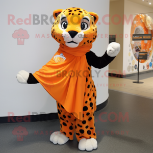 Orange gepard maskot maskot...