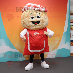 nan Beef Wellington mascot costume character dressed with a T-Shirt and Shoe clips