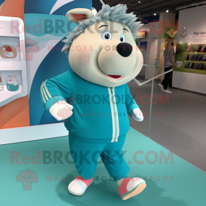 Teal Sow mascotte kostuum...