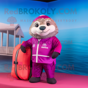 Magenta Otter mascotte...