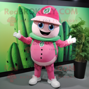 Rosa vattenmelon maskot...