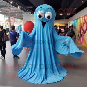 Sky Blue Octopus mascotte...