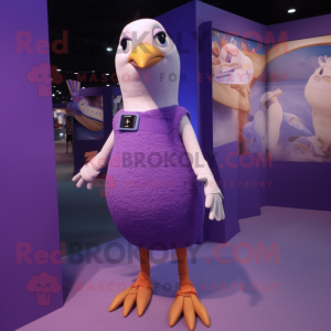 Purple Gull maskot kostume...