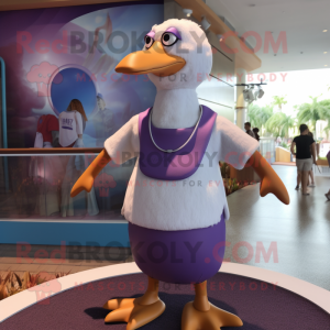 Purple Gull maskot kostym...