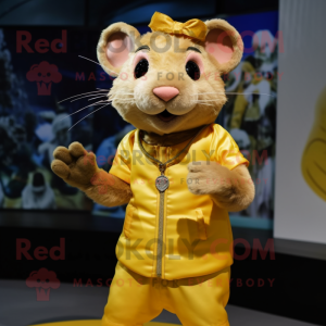 Gold Rat mascotte kostuum...