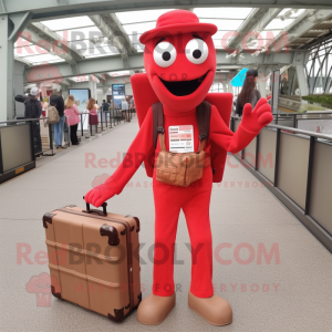 Red Stilt Walker maskot...