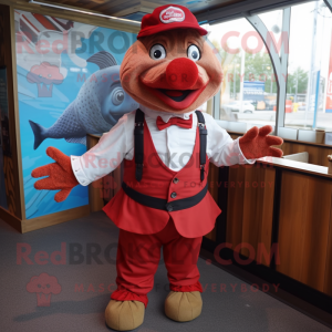 Red Fish And Chips maskot...
