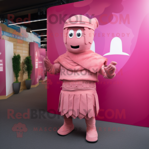 Rosa romersk soldat maskot...