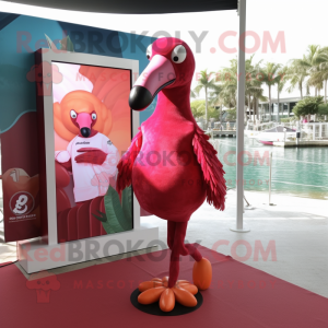 Maroon Flamingo mascotte...