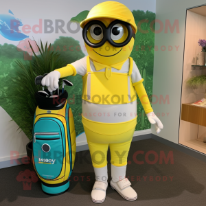 Żółta torba golfowa w...