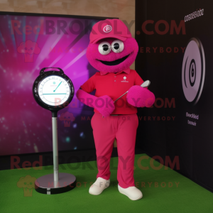 Magenta golfbal mascotte...