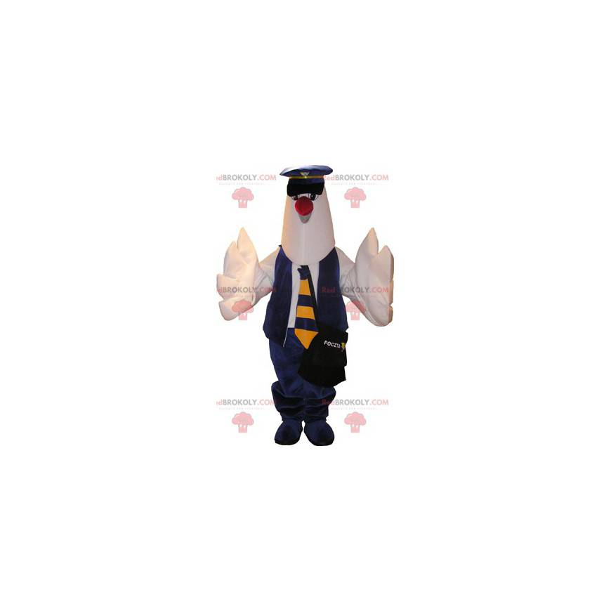 Postbode postduif witte vogel mascotte - Redbrokoly.com