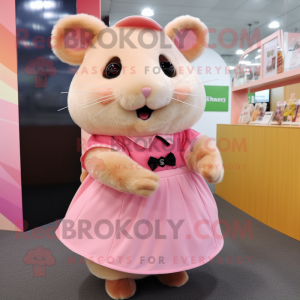 Rosa hamster maskot...