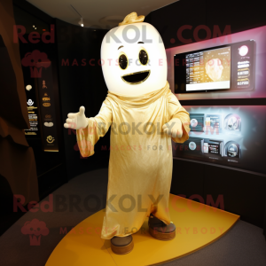 Gold Ghost maskot kostym...