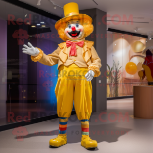 Gouden Clown mascotte...