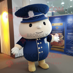 Navy Beef Wellington mascot costume character dressed with a Jeans and Berets