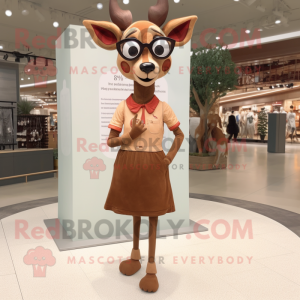 Rust Deer maskot kostym...