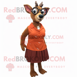 Rust Deer mascotte kostuum...