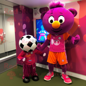 Magenta fodbold maskot...