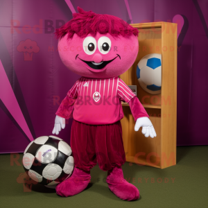 Magenta fodbold maskot...