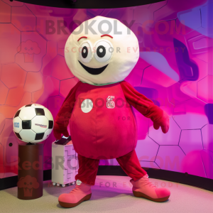 Magenta fodbold maskot...