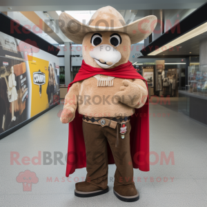 Brauner Cowboy Maskottchen...