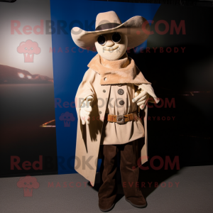 Tan Cowboy maskot kostym...