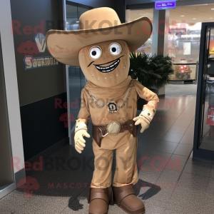 Brauner Cowboy Maskottchen...