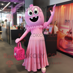 Postava maskota Pink Ghost...