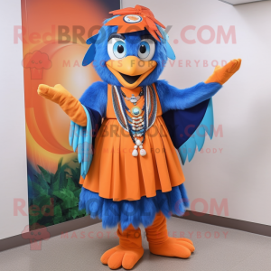 Orange Blue Jay maskot...