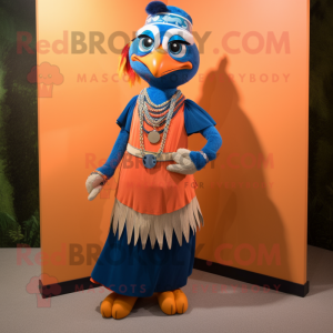 Orange Blue Jay maskot...