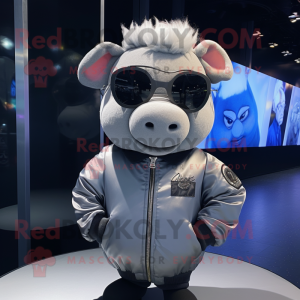 Silver Sow mascotte kostuum...