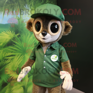 Forest Green Lemur mascotte...