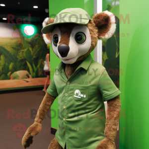 Forest Green Lemur mascotte...