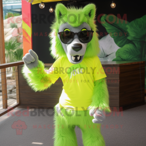 Lime Green Say Wolf...