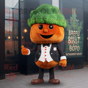 Rost Broccoli maskot kostym...