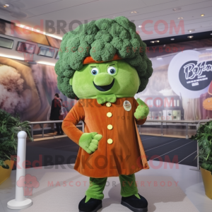 Rost Broccoli maskot kostym...