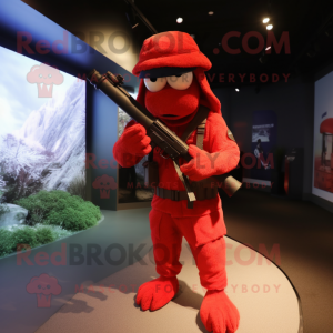 Red Sniper mascotte kostuum...