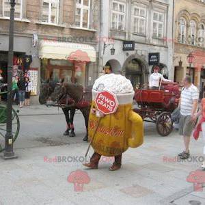 Gigantisk ølglass halvliter maskot - Redbrokoly.com