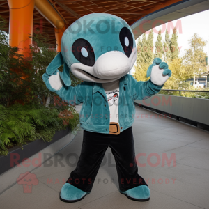 Teal Killer Whale mascotte...