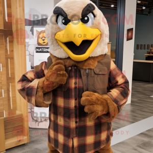 Brown Eagle maskot kostume...