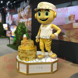 Gold Wedding Cake maskot...