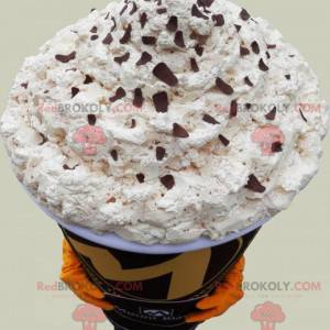 Jätte cappuccino maskot. Kaffemaskot - Redbrokoly.com